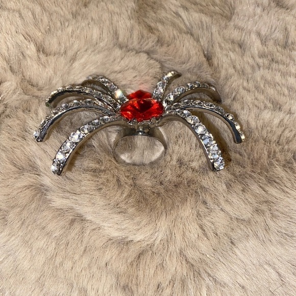 VINTAGE LBVYR Halloween Costume Cocktail Ring Spider Adjustable OS - Picture 5 of 10